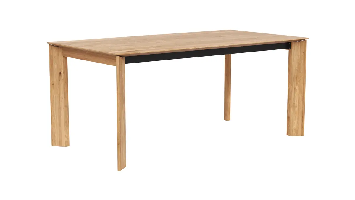 Esstisch Saratoga - ausziehbar, LB ca. 180x95 cm, Wildeiche massiv, natur geölt