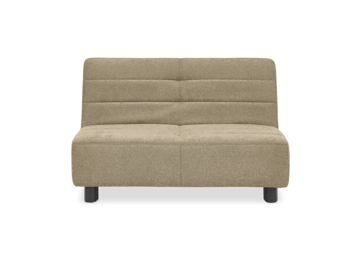  Faltsofa Easy - 2-Sitzer ohne Armlehne, ca. 140 cm inkl. Schlaffunktion, Stoff, Braun