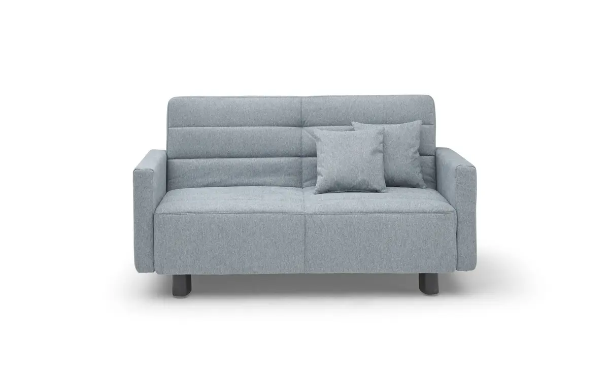 Funktionssofa EASY Optik D - 2-Sitzer, 140 cm inkl. Schlaffunktion, Stoff, Türkis