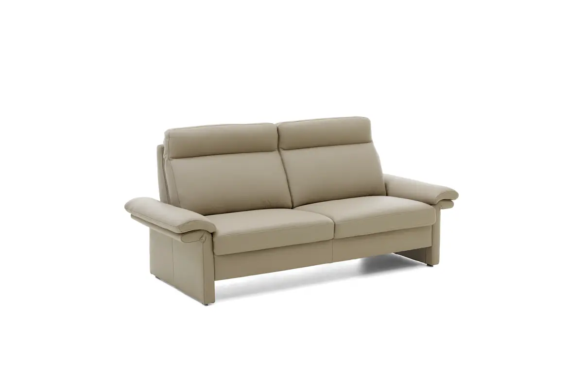Sofa EM Dublin - 3-Sitzer inkl. Armlehne verstellbar, Leder, Taupe
