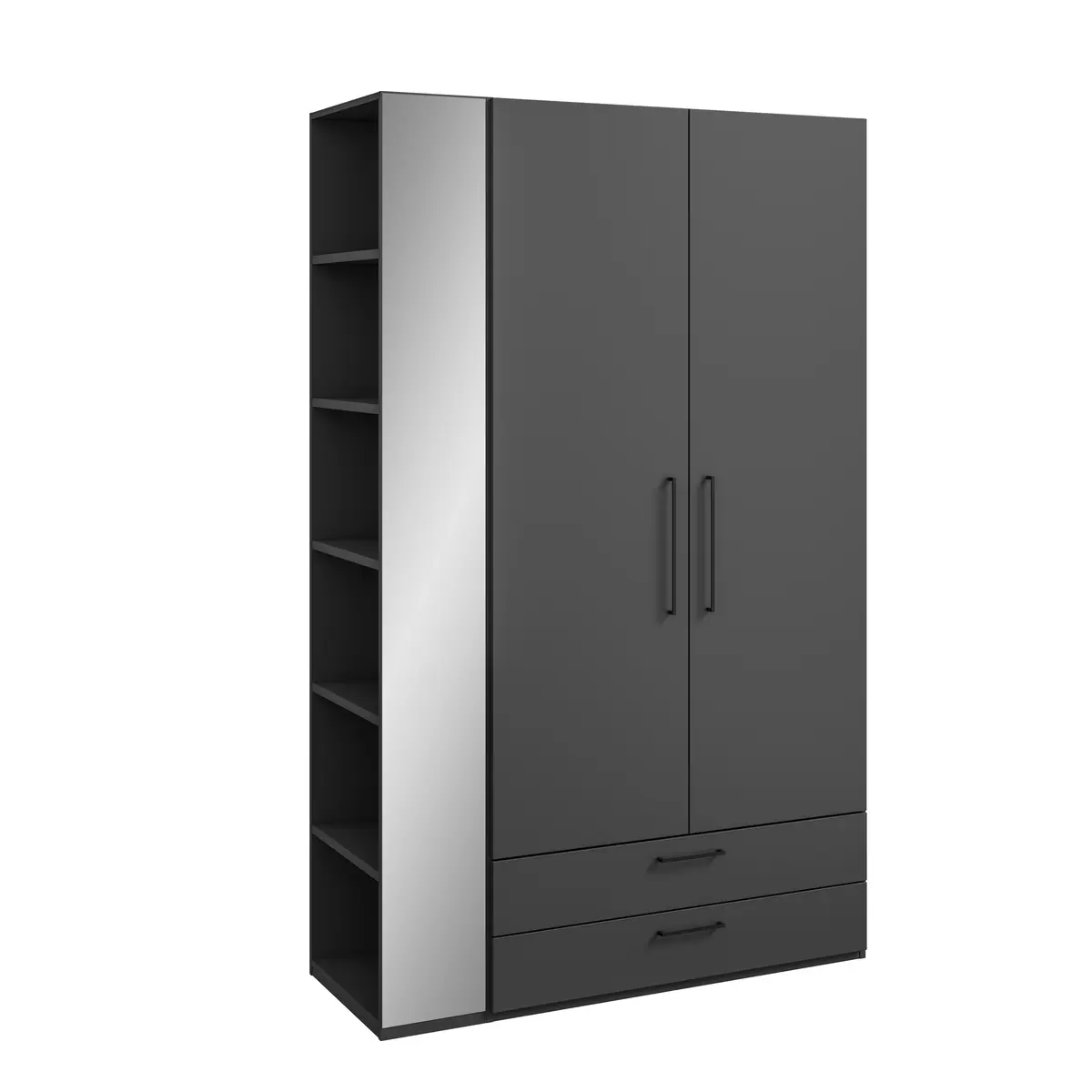 Kleiderschrank - B. ca. 127 cm, Graphit