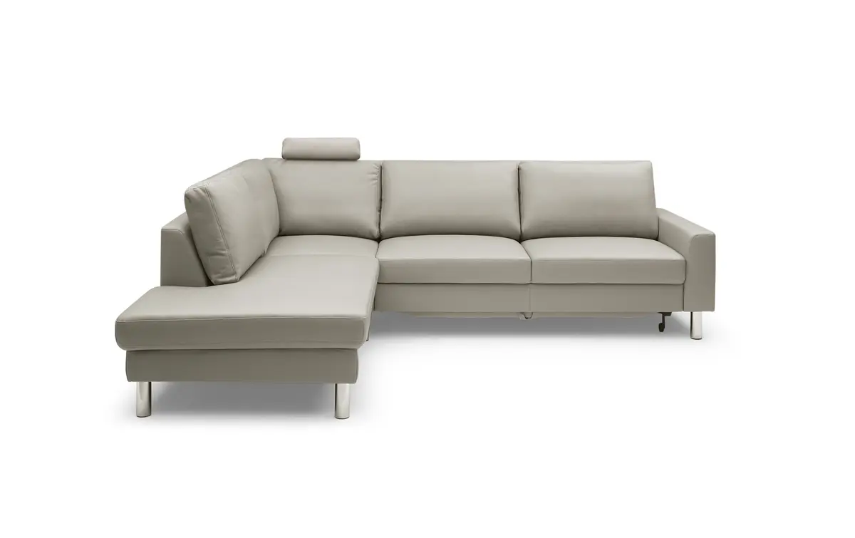 Ecksofa COOL - Ecke links, 2,5-Sitzer, Stoff, Hellgrau 