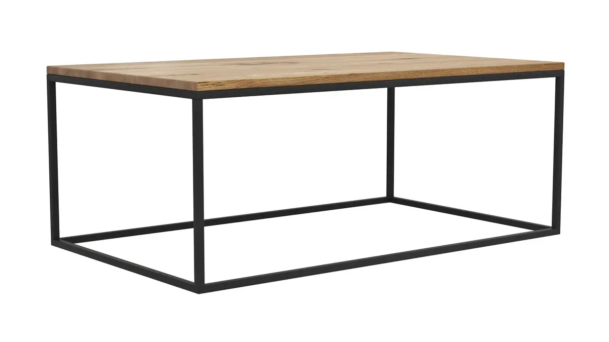 Couchtisch Kima - LBH ca. 100x60x40 cm, Wildeiche geölt