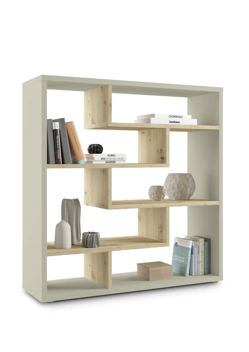 Raumteiler - B ca. 130 cm, Kaschmir, Asteiche