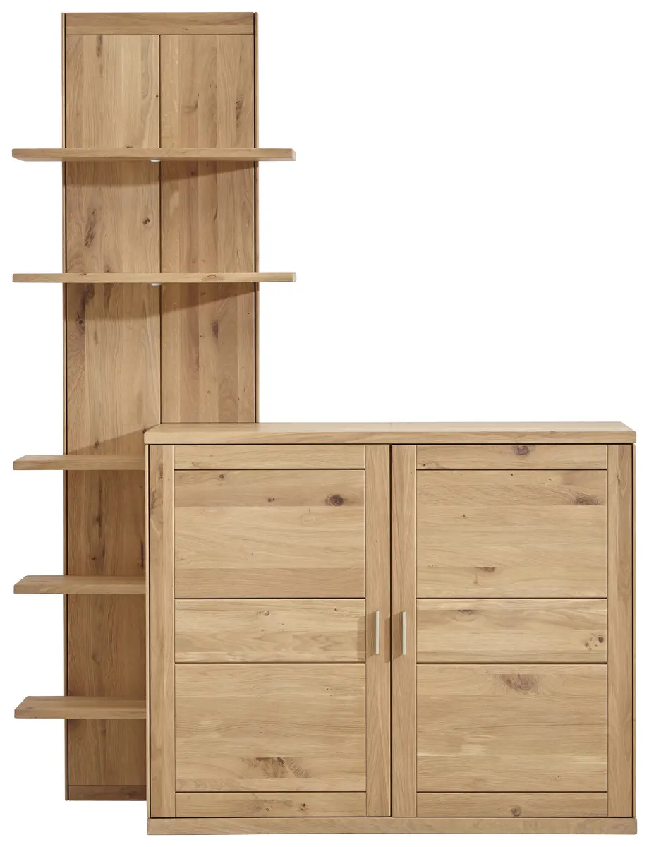 Wohnwand Faro Plus - BHT ca. 158x209x47 cm, Wildeiche massiv