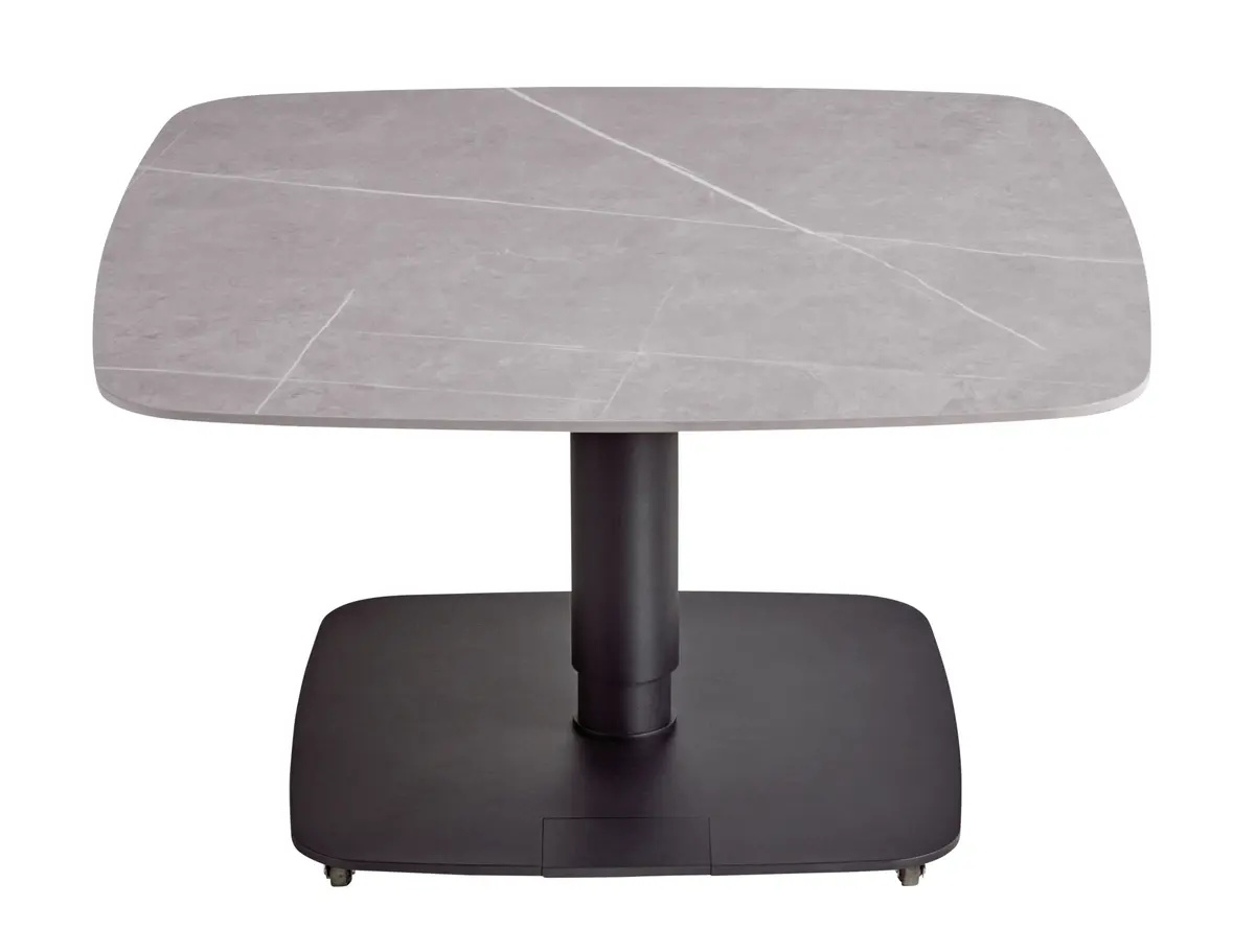 Couchtisch Camas - LBH ca. 75x75x42 cm, Keramik, Dunkelgrau