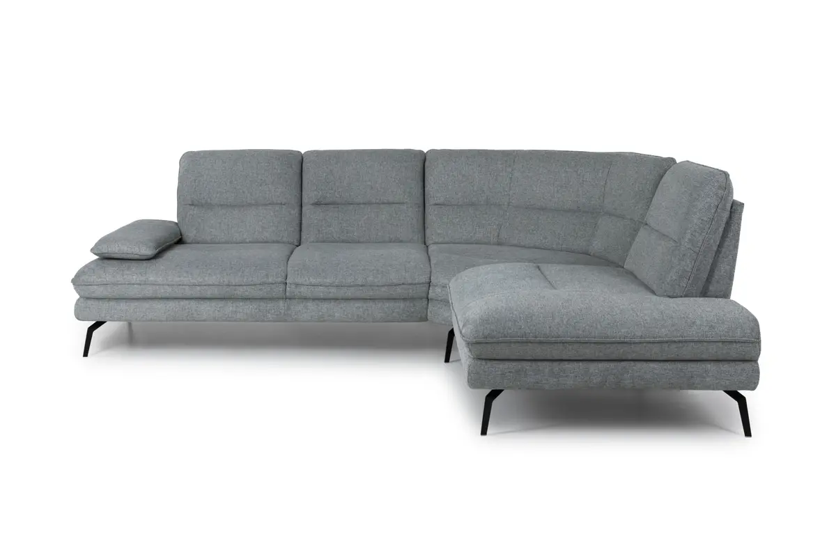 Ecksofa - 2,5-Sitzer mit Ecke rechts, Stoff, Zink