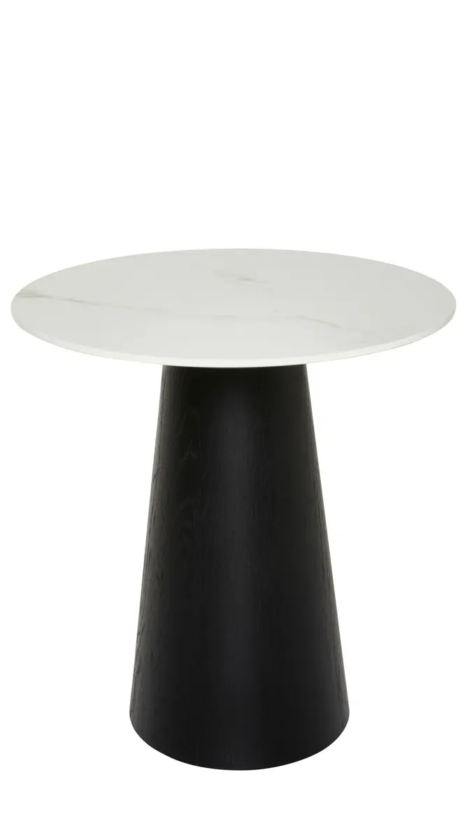 Beistelltisch Cono - DH ca. 40x45 cm, Keramik, Weiß