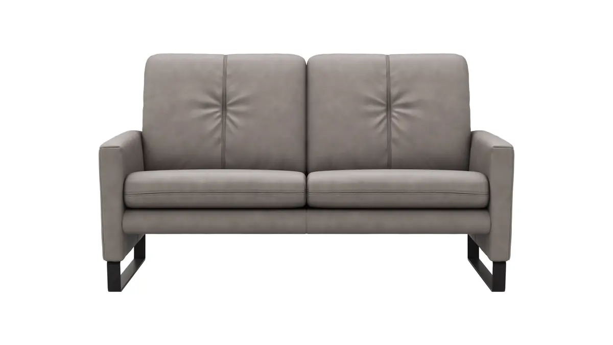 Sofa Tenero - 2-Sitzer, Stoff, Grau