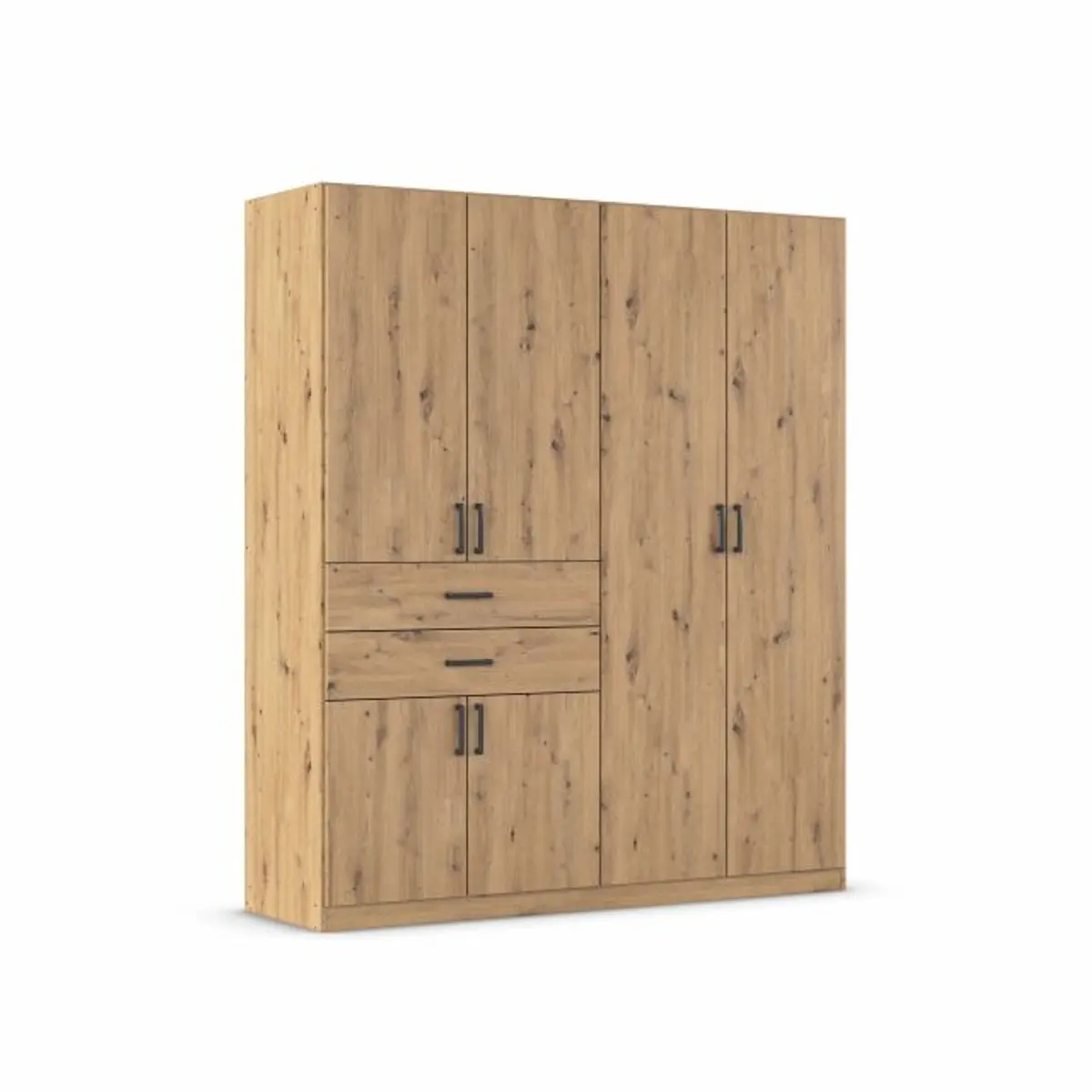 Drehtürenschrank- B ca. 180, Eiche Dekor