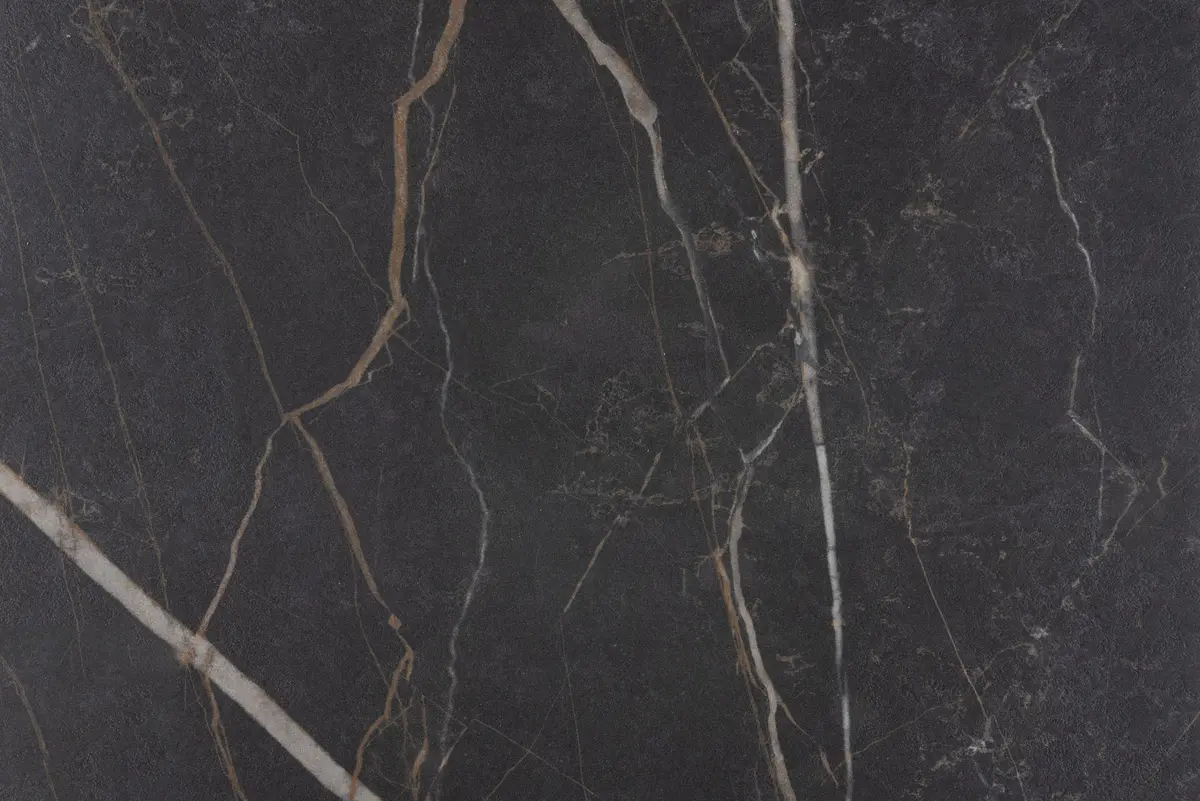 Couchtisch Fano - LBH ca. 121x75x38 cm, HPL, Schwarz marmoriert