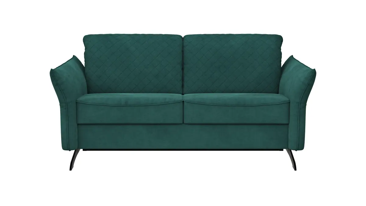Sofa Melida - 2,5-Sitzer inkl. Schlaffunktion, Stoff, Smaragd
