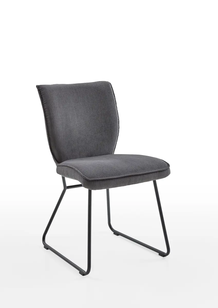 Design-Stuhl - Stoff, Anthrazit