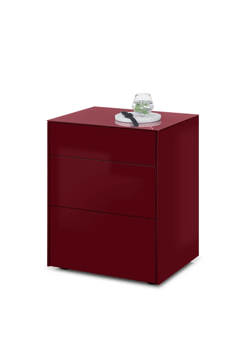 Kommode - B ca. 52 cm, Bordeauxrot