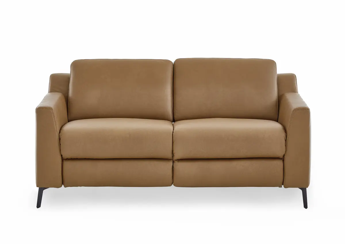 Sofa - 2-Sitzer, Leder, Braun