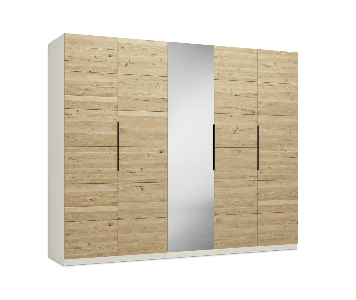 Drehtürenschrank- B ca. 250 cm, Kaschmir, Matt, Eiche, Massiv. Geölt