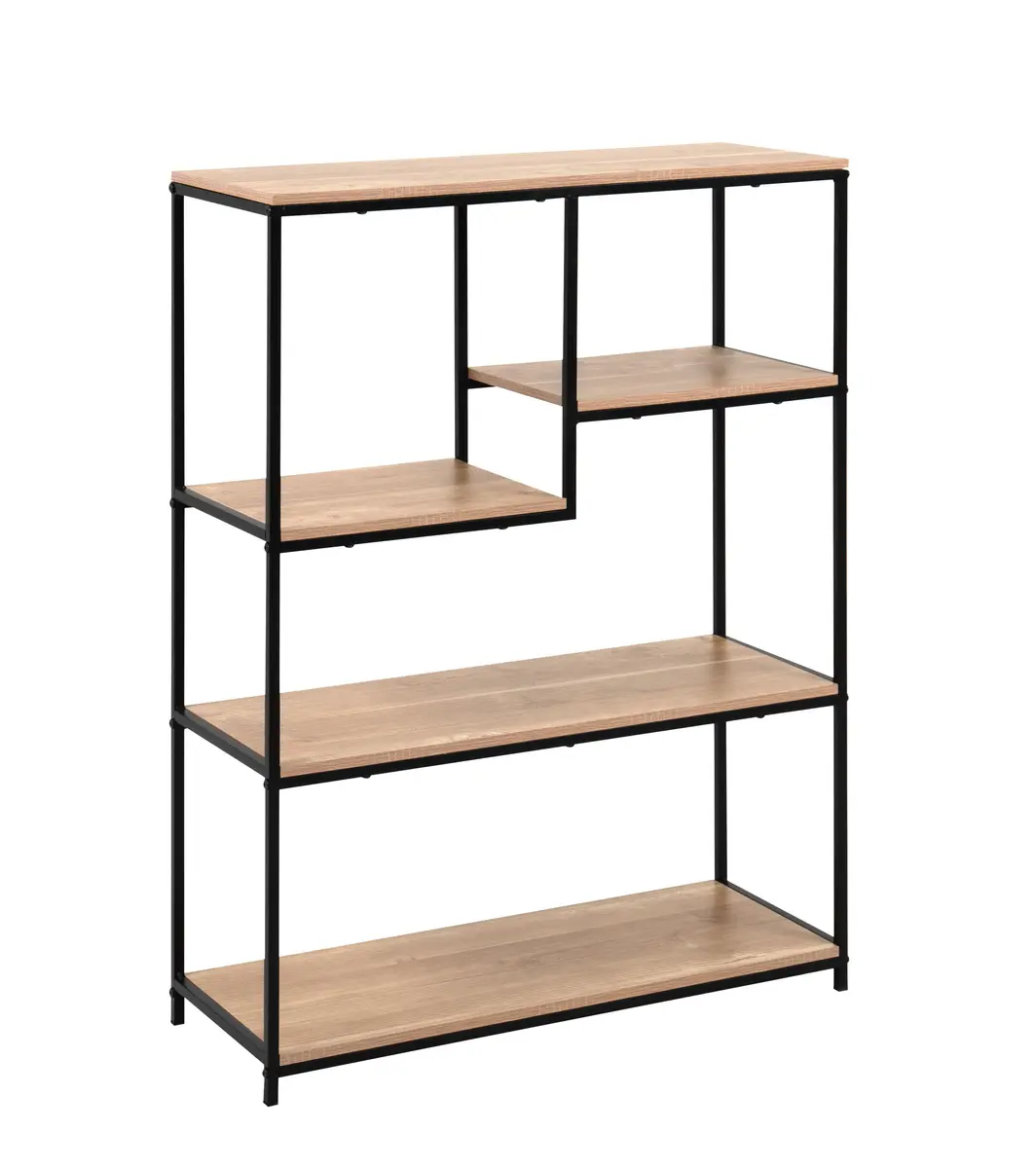 Regal - B ca. 75 cm, Artisan Eiche Nachbildung, Schwarz