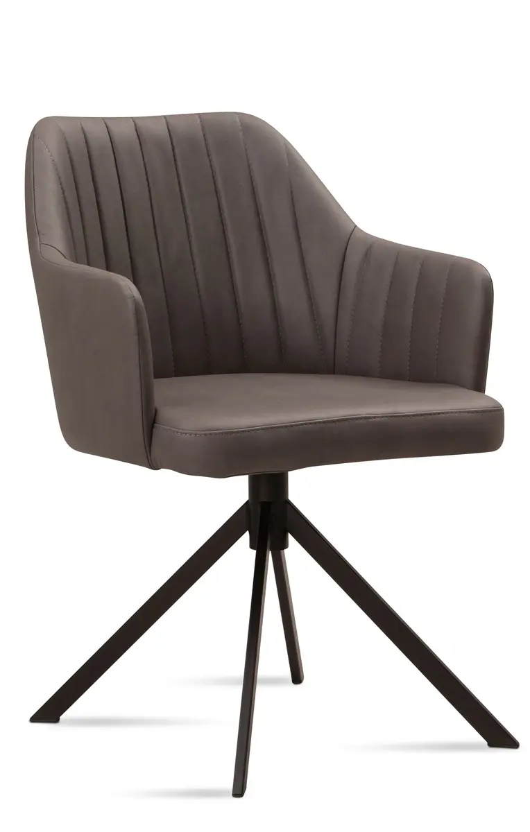 Armlehnstuhl - Stoff, Dunkelgrau