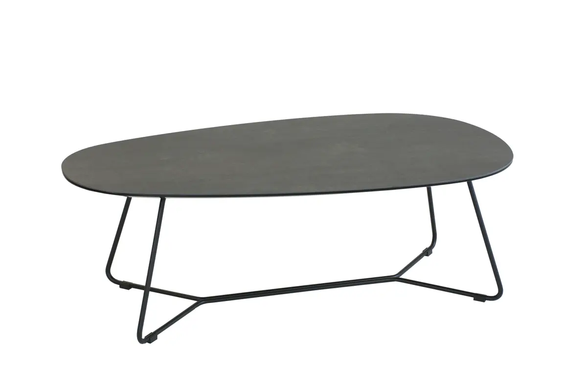 Couchtisch Pizzaro - LBH ca. 110x60x38cm, Keramik, Anthrazit
