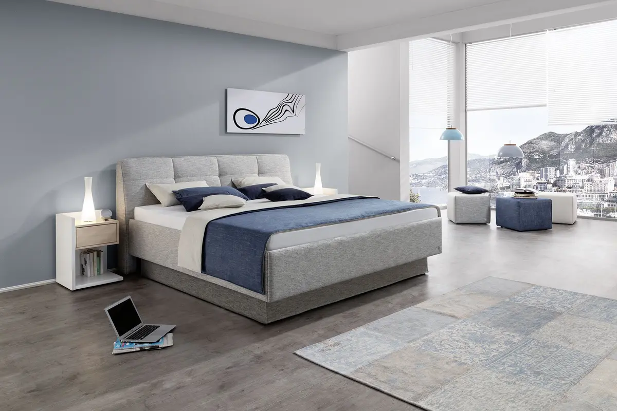 Polsterbett - Liegefläche ca. 120x200 cm, Stoff, Braun