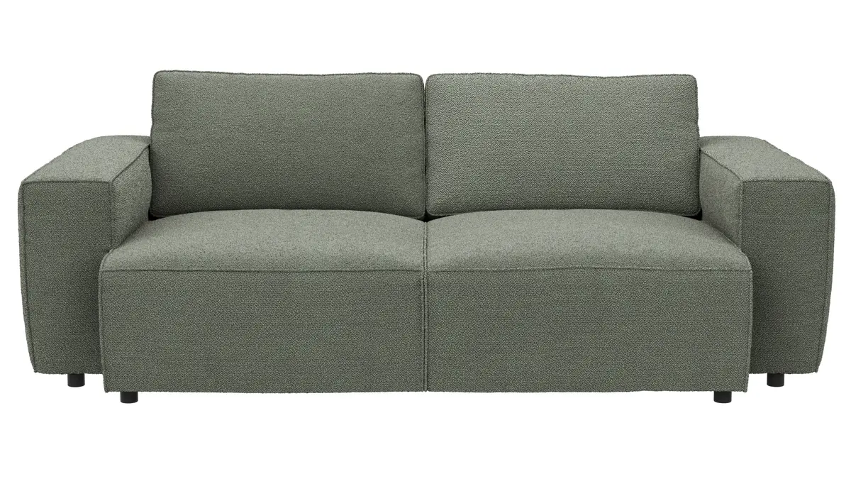 Bigsofa Lilaia - 3-Sitzer Tief, Stoff, Olivgrün