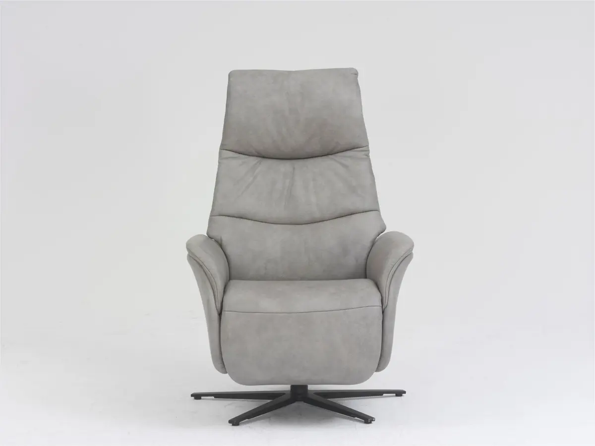 Sessel - Relaxfunktion, Leder, Grau