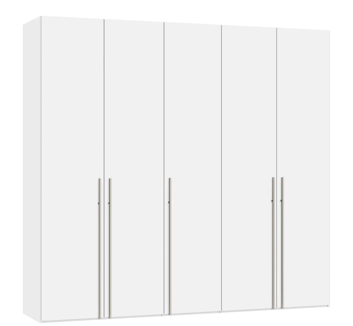 Drehtürenschrank JOIN IT- B ca. 252 cm,  Weiß, Glas, Weiß