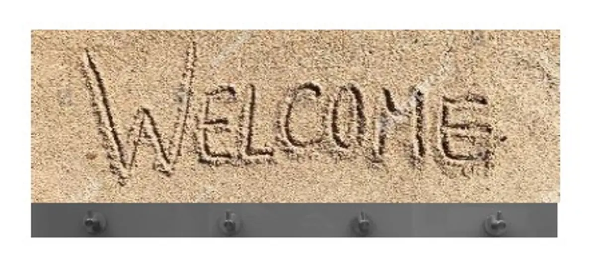 Wandgarderobe - B ca. 80 cm, Sand, Alufarben