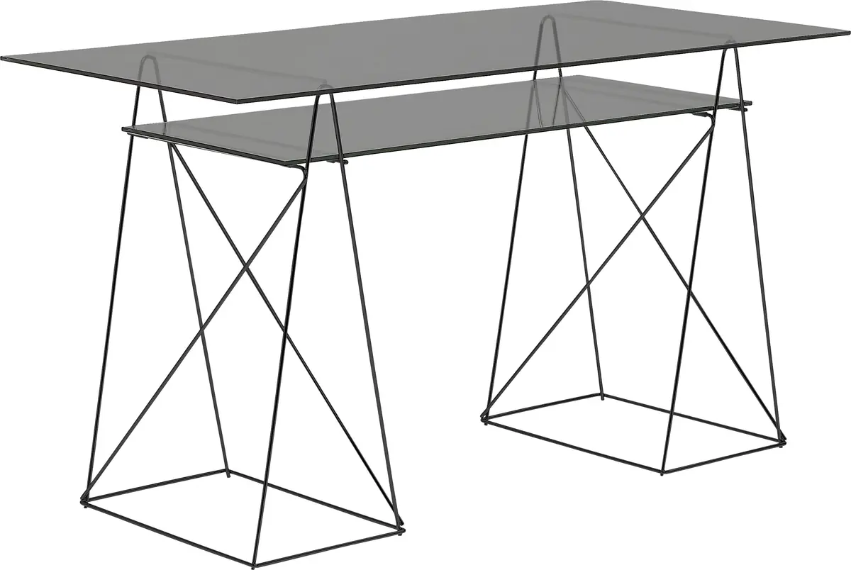 Schreibtisch - LB ca. 130x65 cm, Schwarz