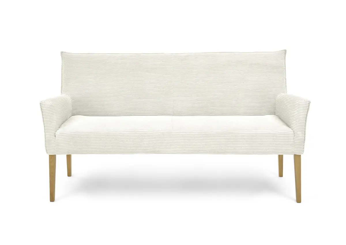 Polsterbank SITTING TOGETHER_K- Stoff, Creme, Eiche Natur