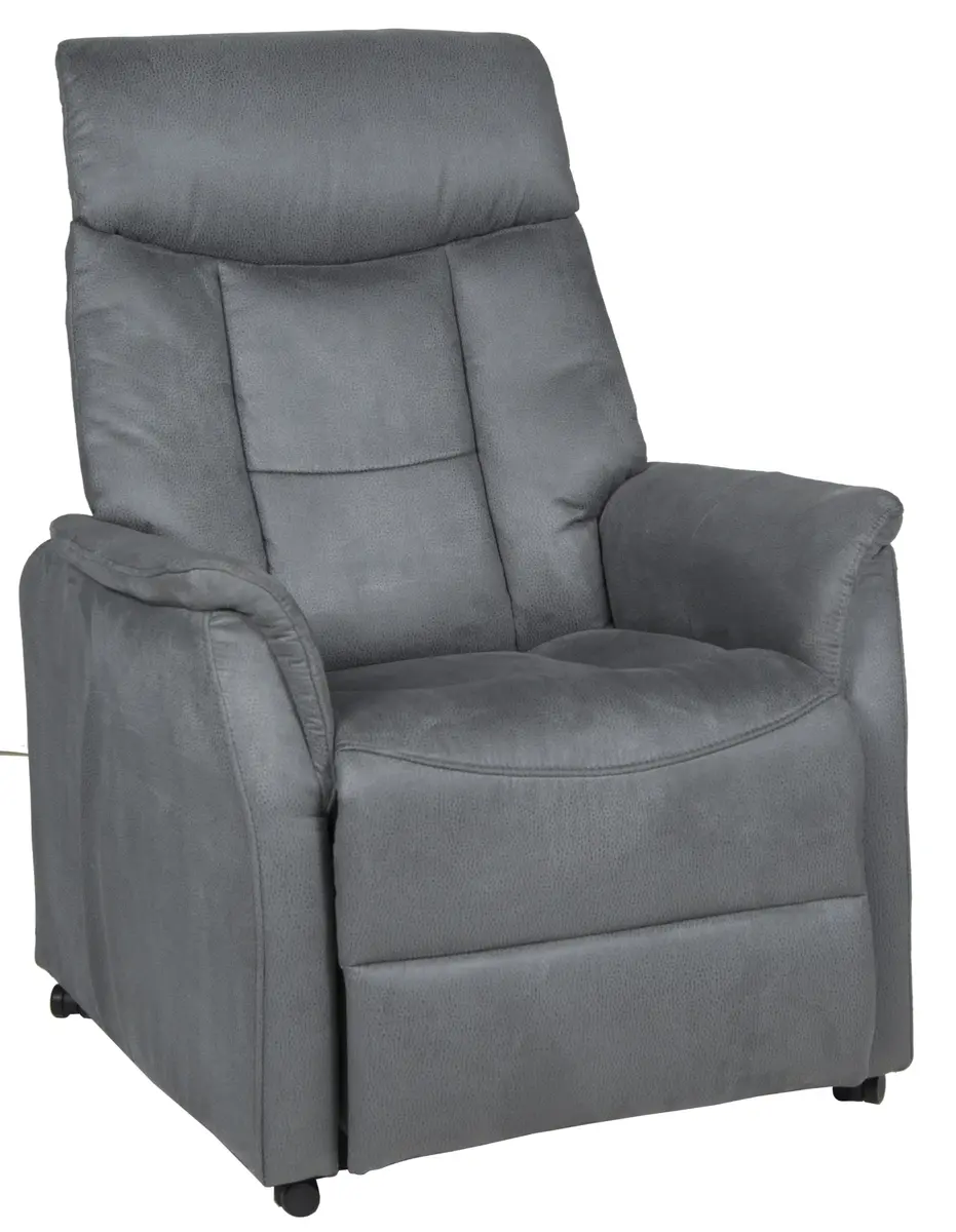 TV-Sessel - inkl. Sitzheizung, Aufstehhilfe, Relaxfunktion, Microfaser, Anthrazit