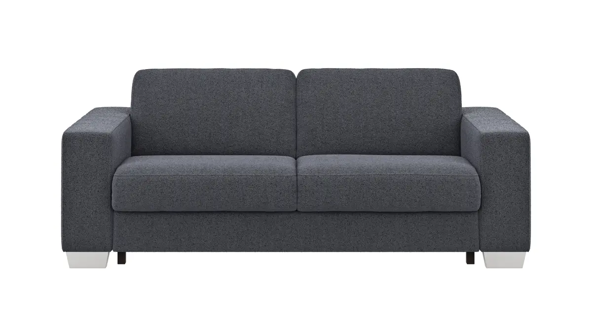 Sofa Nuoro - 2,5-Sitzer inkl. Schlaffunktion, Armlehne breit, Stoff, Eisblau