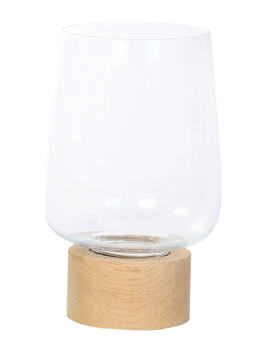 Windlicht - Holz/Glas, HD ca. 45x29 cm