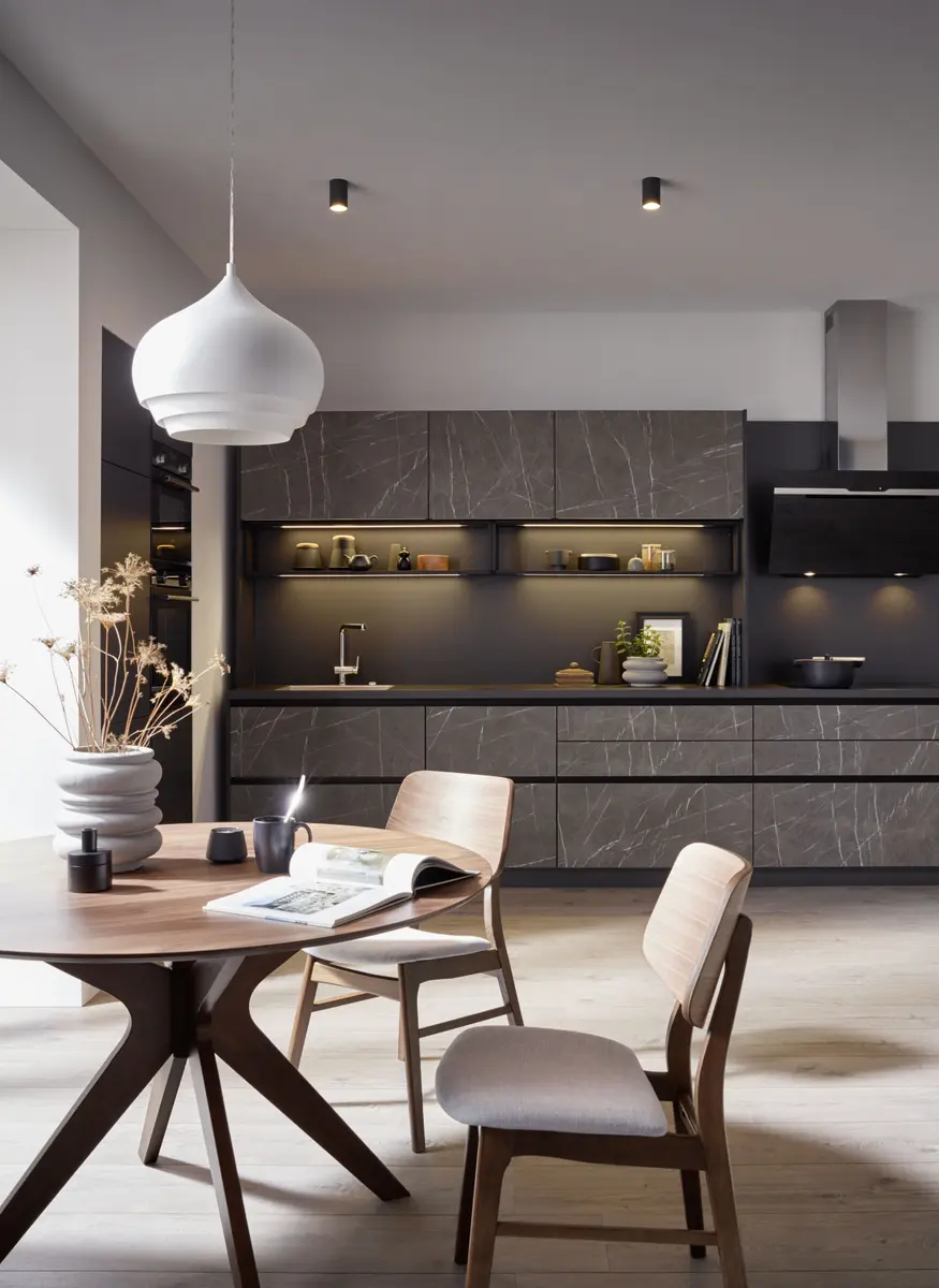 Küchenzeile 53.170 CO 11 520, Marmor Scuro Nachbildung 