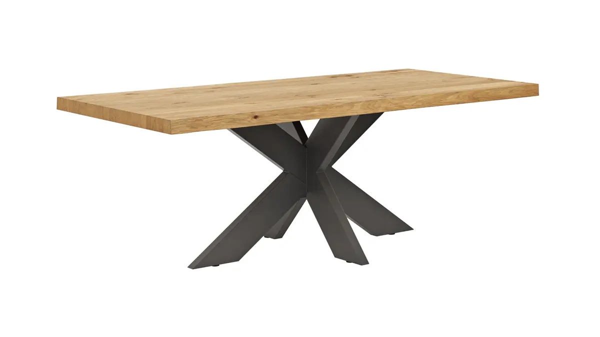 Esstisch Clifton - LB ca. 220x100 cm, Wildeiche massiv