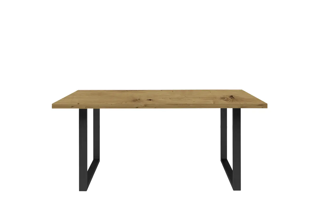 Esstisch - LB ca. 160x90 cm, Eiche Nachbildung, Schwarz