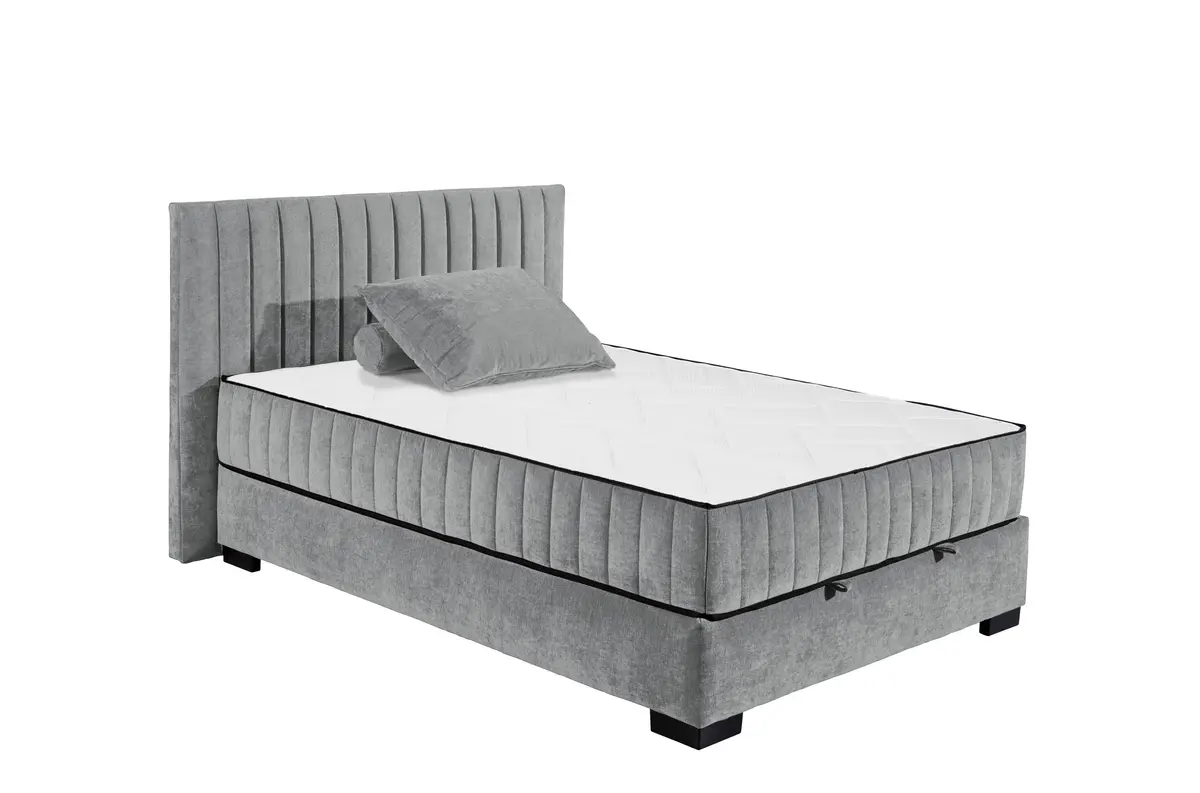 Boxbett - Liegefläche ca. 120x200 cm, Stoff, Anthrazit