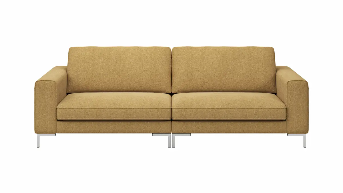 Sofa Solano - 3-Sitzer, Stoff, Honiggelb