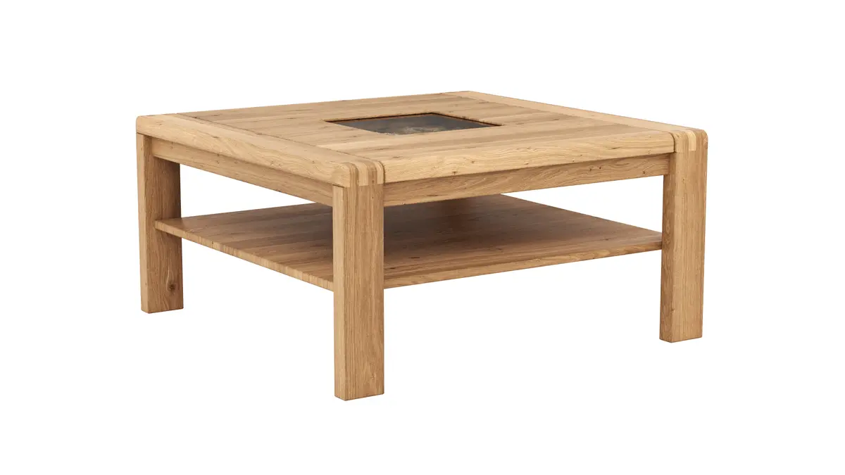 Couchtisch Cartago Soft - BHT ca. 90x45x90 cm, Wildeiche massiv, natur geölt