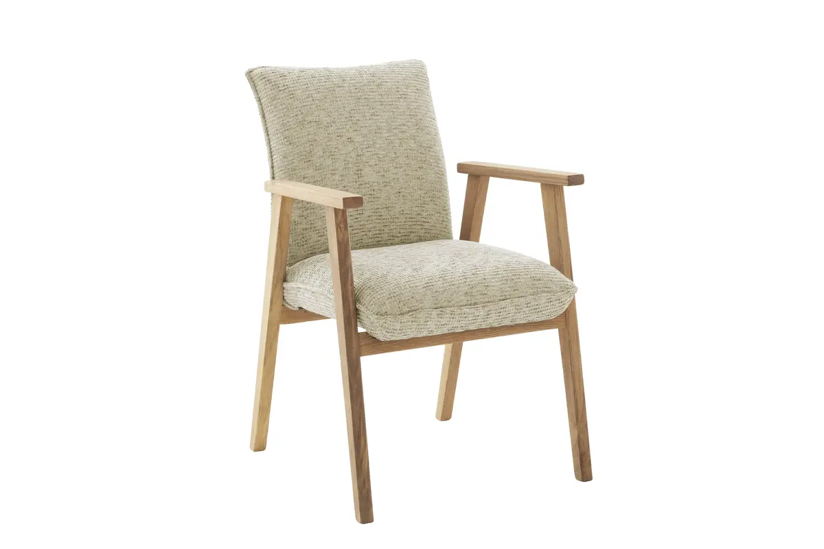 Armlehnstuhl - Stoff, Creme