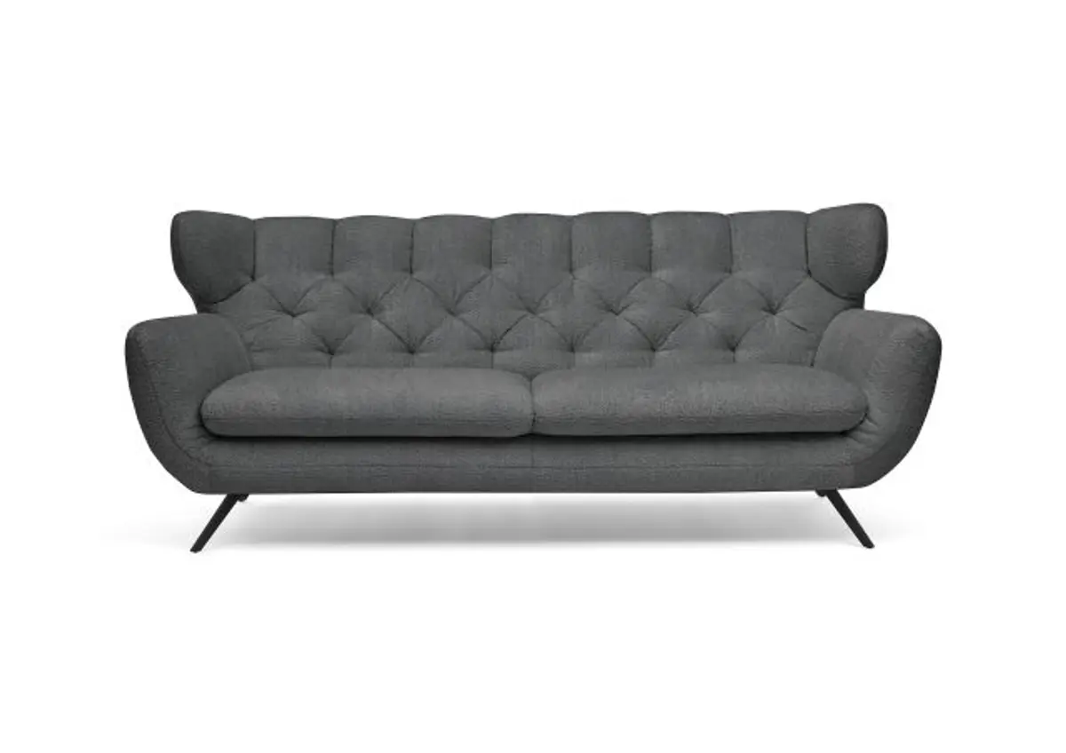 Sofa CHIRA - 3-Sitzer, Stoff, Grau