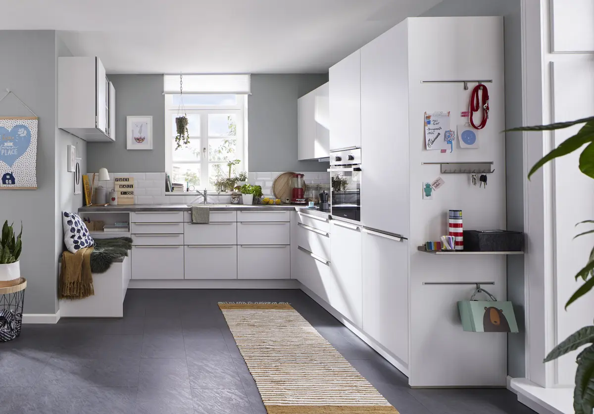 U-Küche 52.180 5 520, Kristallweiß matt