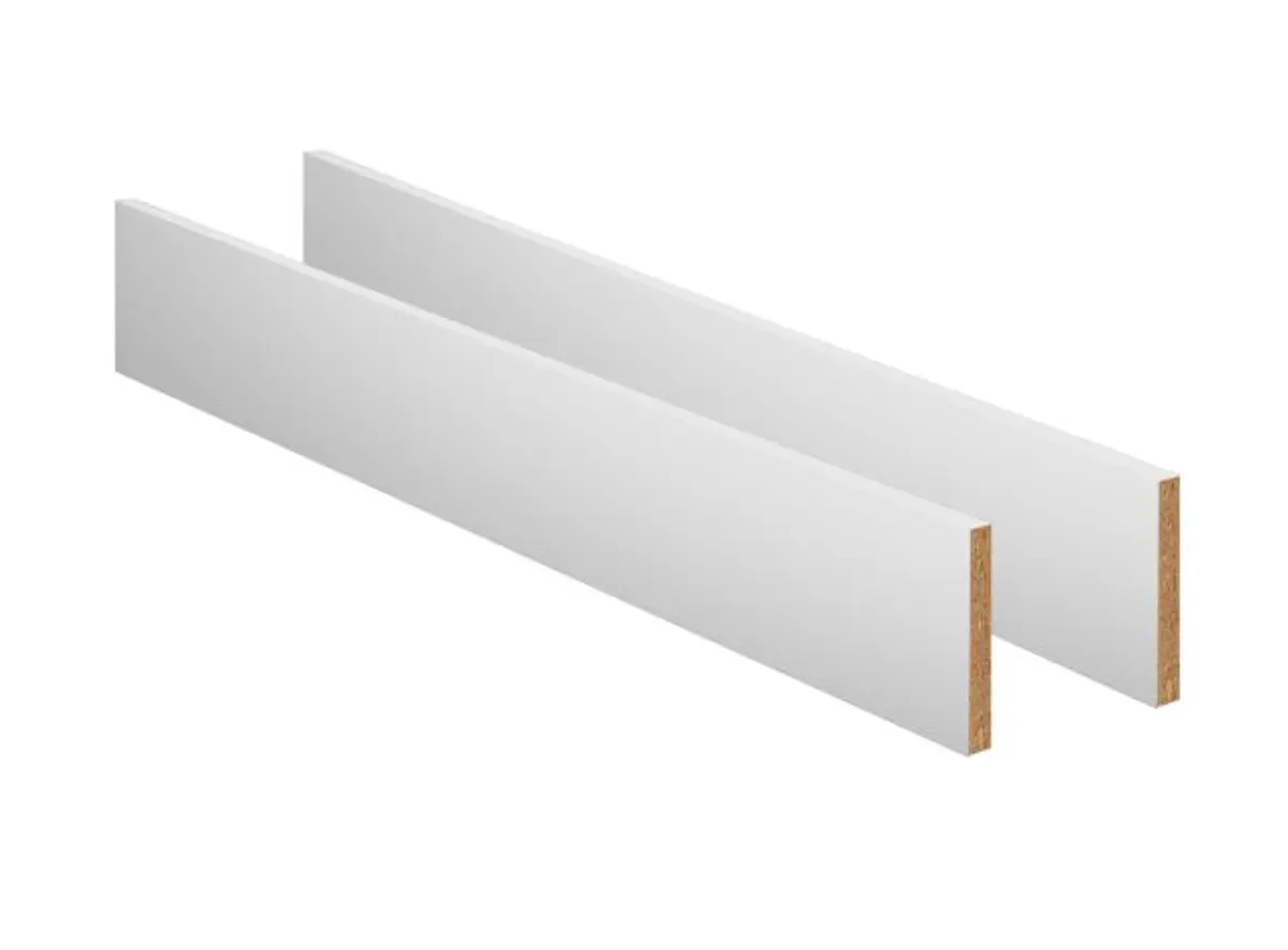 Juniorbettseite - B ca. 139 cm, Kiefer Weiß