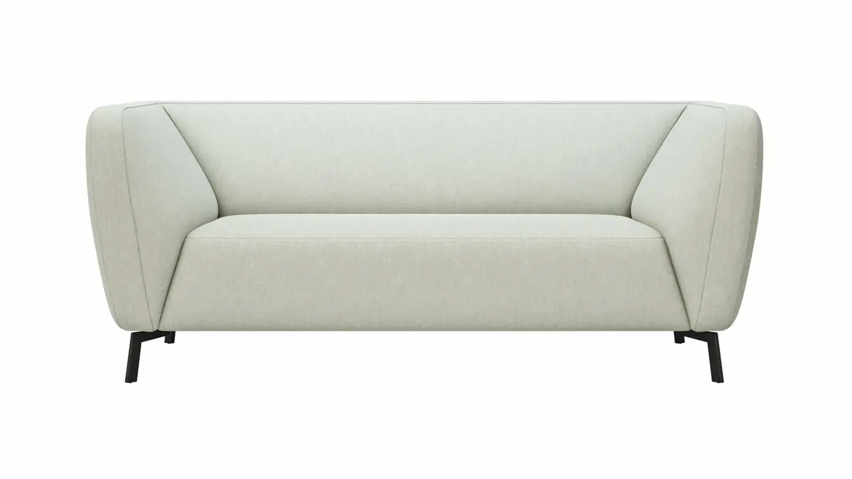 Sofa Morela - 2-Sitzer, Stoff, Hellgrau