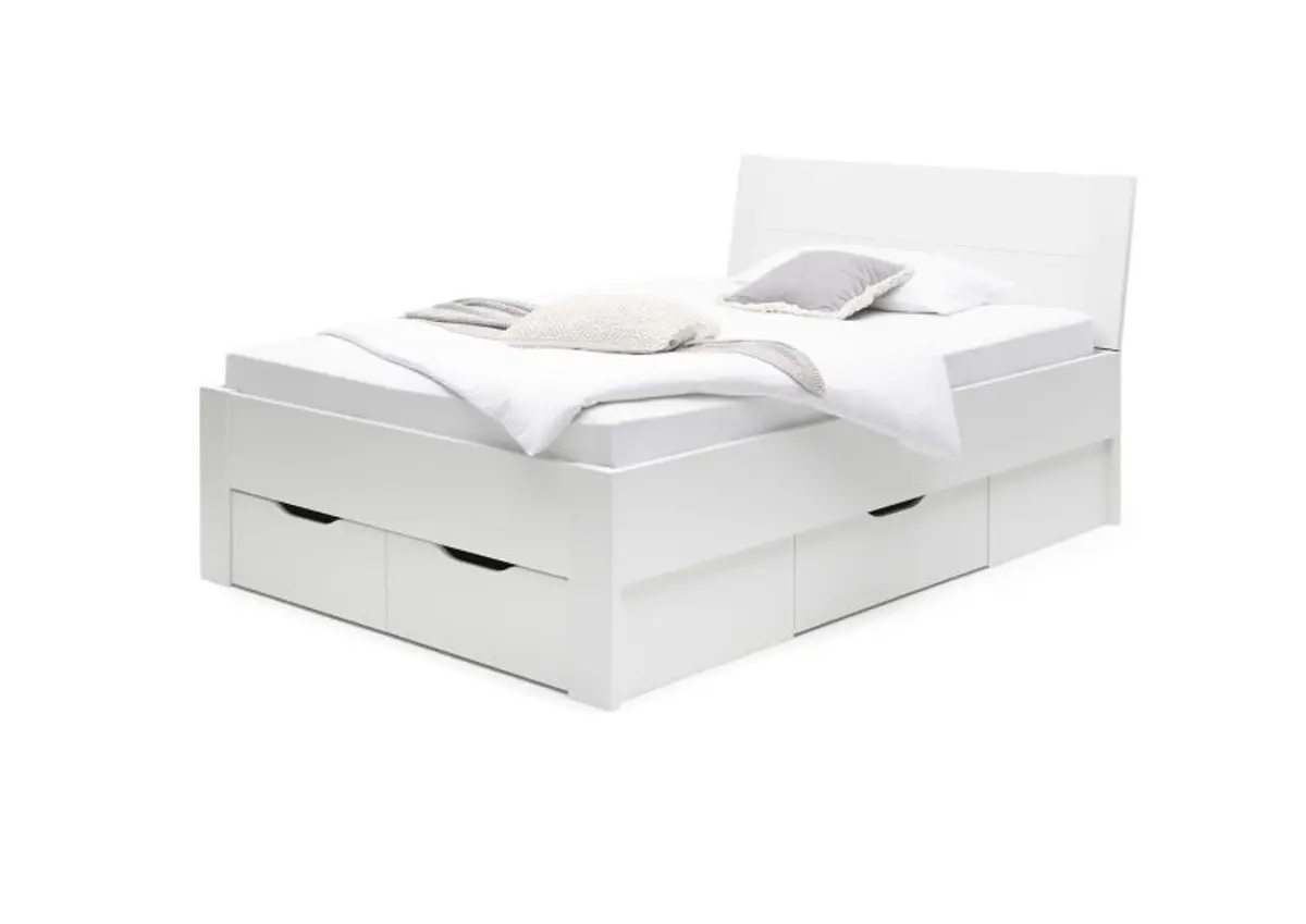 Bettanlage ROMED- Liegefläche ca. 140x200 cm, Weiß