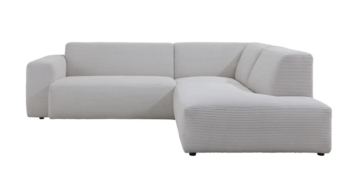 Ecksfoa Elementos - 1,5-Sitzer links mit Ecke rechts, Stoff, Weiß