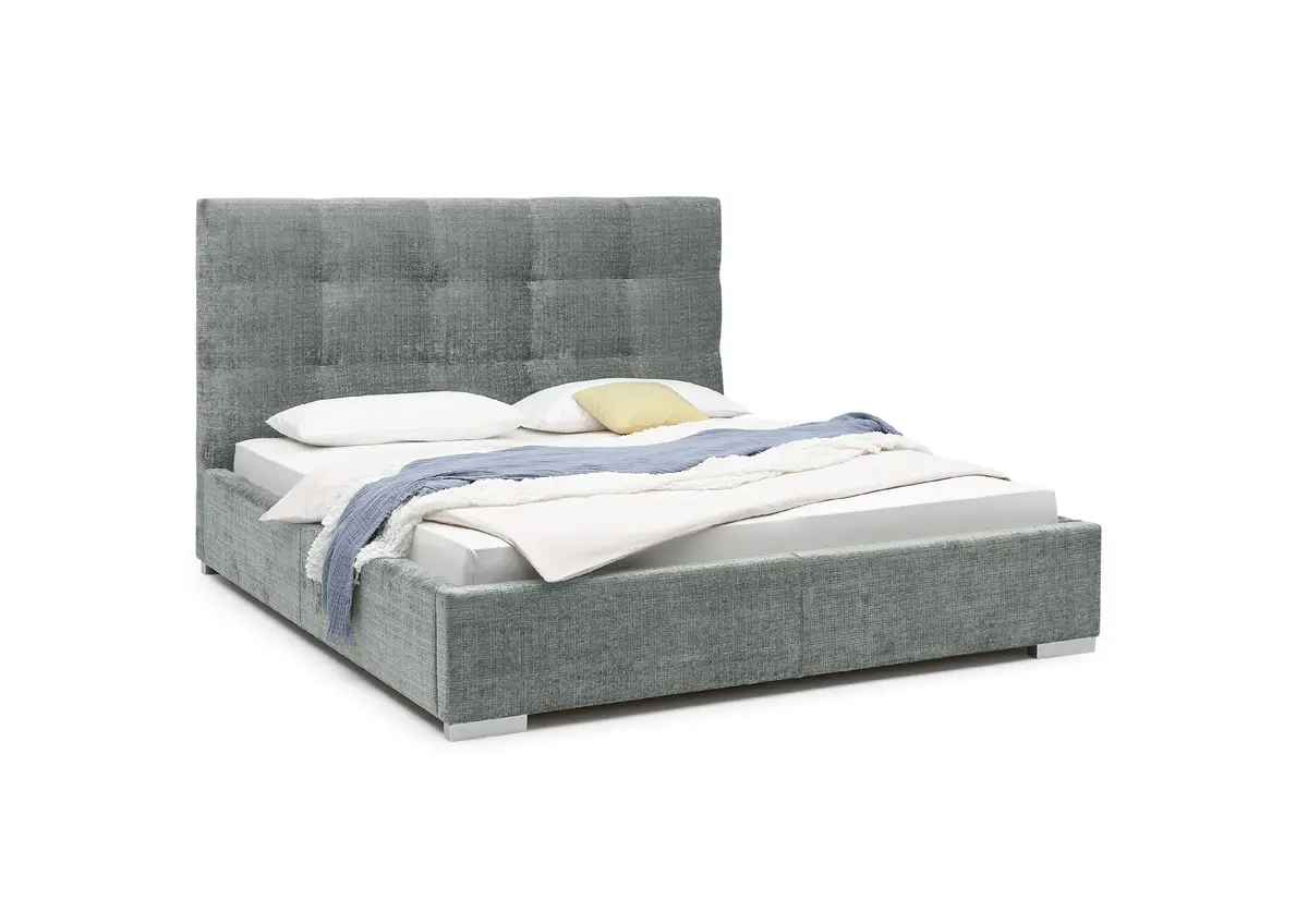 Bettgestell SANDRIN I- Liegefläche ca. 180x200 cm, Stoff, Grau