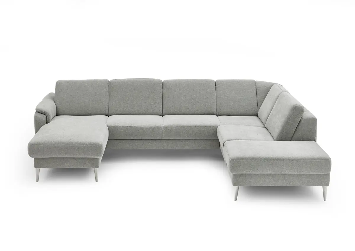 Wohnlandschaft - Longchair links mit 2,5-Sitzer und Ecke rechts