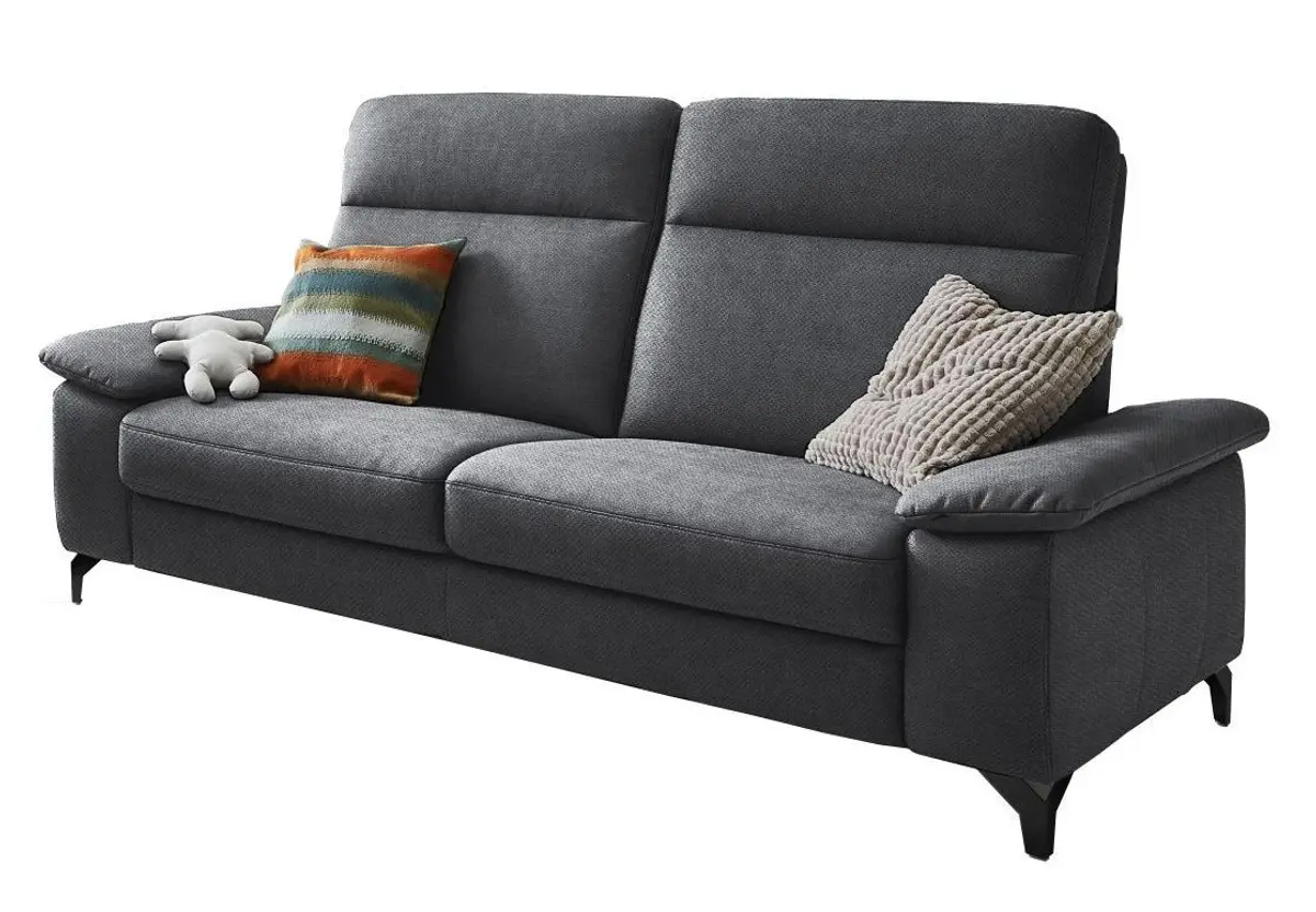 Sofa - 3-Sitzer, Stoff, Grau