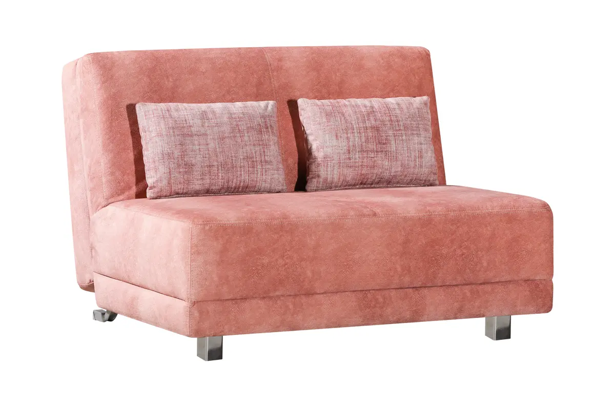 Faltbett - mit Schlaffunktion, Stoff, Lachs